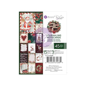 Prima Marketing vom Nordpol 3 "x 4" Journaling Karten Weihnachten, Bastelbedarf, Scrapbooking, Collage, Tags Noel Prima