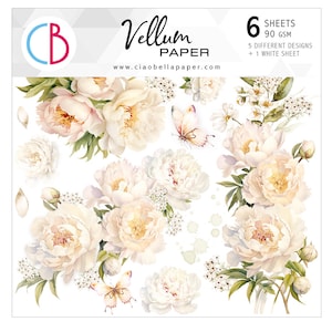 Ciao Bella Always & Forever vélin Découpes délicates,Accessoires créatifs, Papier pour mariage,Fabrication de cartes,Fleurs et décorations romantiques pour mariage, Papier vélin