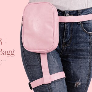 Rosa strukturierte Kosmetiktasche mit Reißverschluss, kleine rechteckige Make-up-Tasche