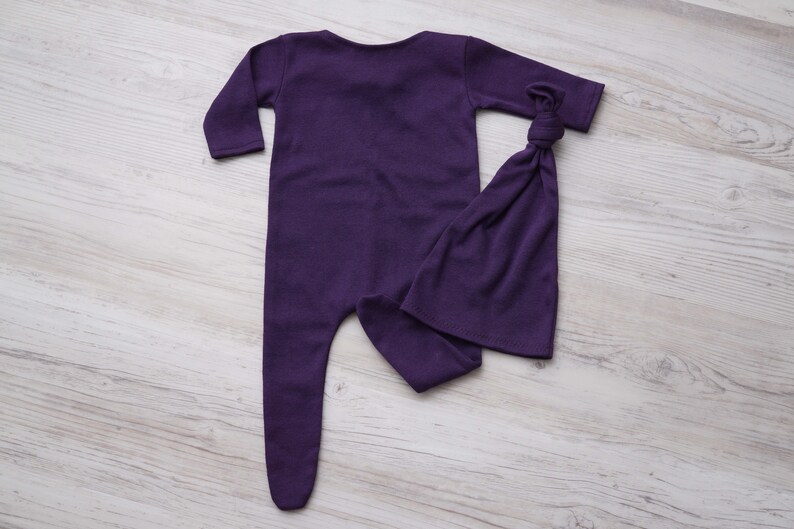 purple baby romper