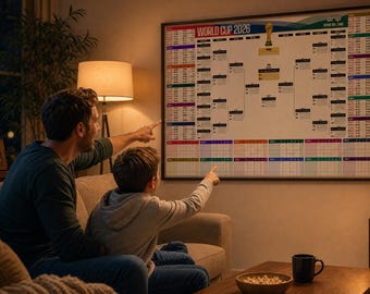FIFA World Cup 2026 Wall Chart | A1 Poster | All Times AEST | Bracket Tracker | Instant Digital Download