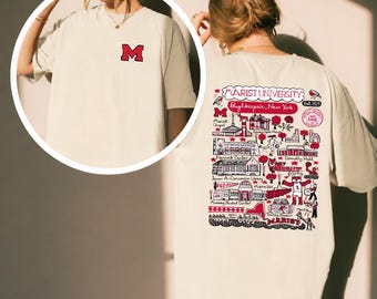 Camiseta universitaria con diseño personalizado, productos oficiales de la NCAA, sudadera con capucha con dibujo del campus, regalo de regreso a clases, Universidad Marist, Indiana....