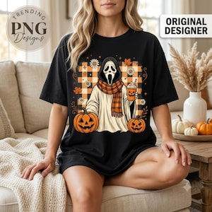 Ghostface Fall Coffee PNG, Spooky Halloween Latte Shirt Design (Digital Download)