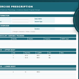 Exercise Prescription Template | Clinical Physio Workout Program (PDF + DOCX)