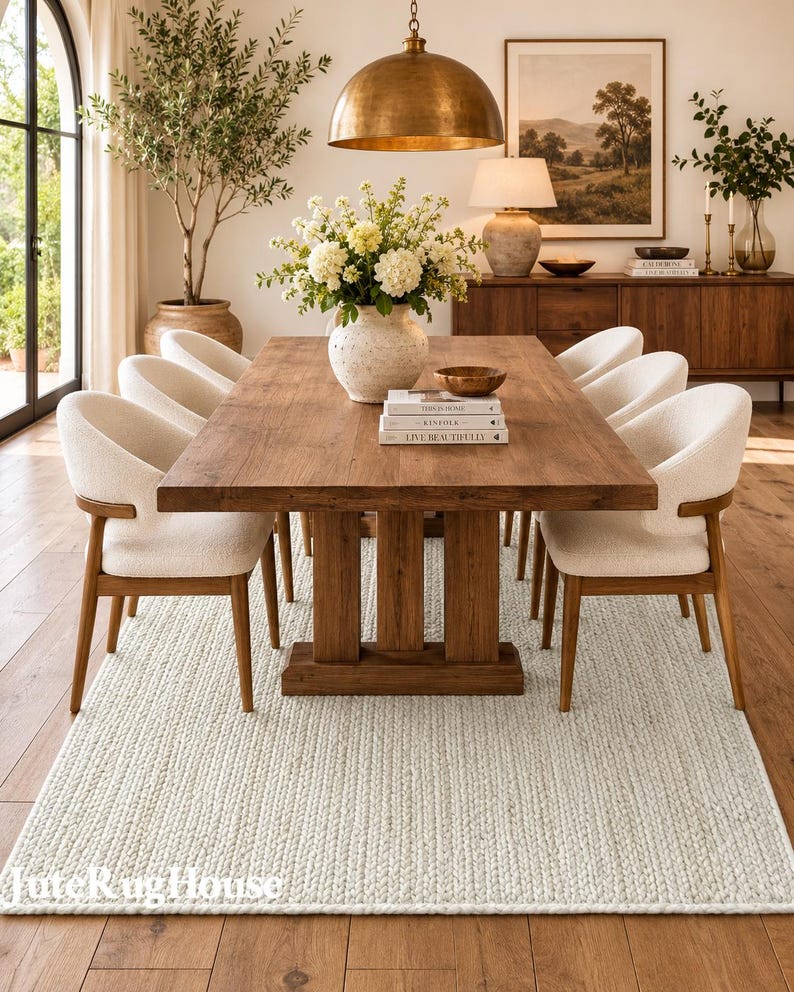 Light Neutral Rug Ivory Area Rug, Neutral Textured Rug, Handwoven Living Room Rug, Cream ...
