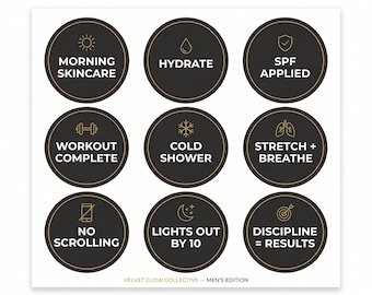 Minimalist Habit Tracker Sticker Sheets | Planner Stickers, Routine Reminders
