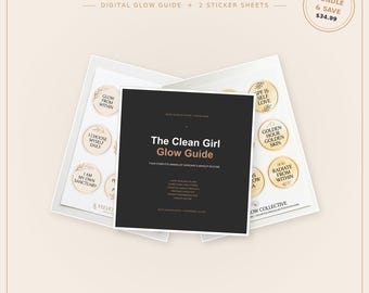 Clean Girl Glow Guide + Affirmation Stickers (Digital PDF)
