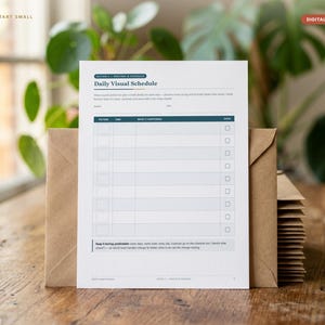 Agenda per studenti con ADHD, Kit di strumenti per le funzioni esecutive, Programma visivo, Schemi di routine (PDF)