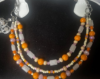 Orange sherbert purse charm