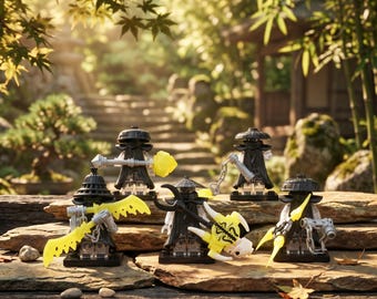ニンジャゴー ゴースト フォービデンファイブ ミニフィギュアセット – 互換性のある組み立ておもちゃセット
