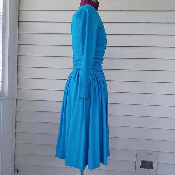 Vintage Jonny Herbert Original 50s Blue Surplice … - image 3