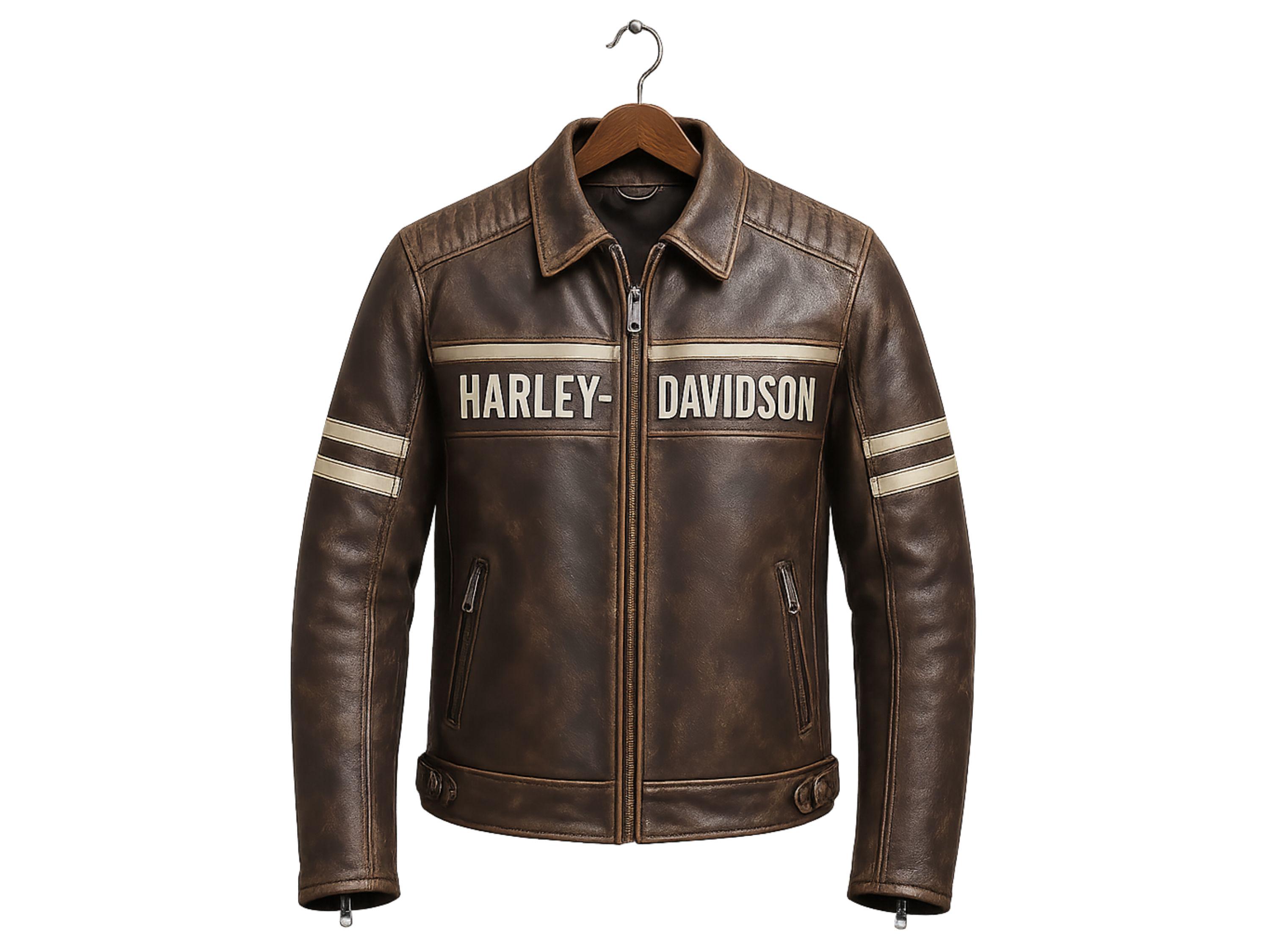 ジャケット・アウター HARLEY DAVIDSON Leather jacket M brown Harley Davidson Leather Jacket Brown - Etsy UK