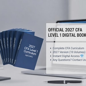 2027 CFA Level 1 Digital Books: Complete Curriculum (All 10 Volumes) (Digital Download), Latest Edition, CFA Study Guide