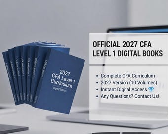 Libros digitales del CFA Nivel 1 2027: Programa completo (los 10 volúmenes) (descarga digital), última edición, guía de estudio del CFA