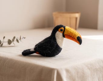 Needle Felting Kit for Beginners Toucan Bird DIY Craft Set Stress Relief Hobby Gift for Her