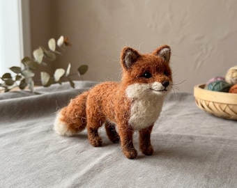 Needle Felting Kit for Beginners Fox DIY Craft Set Stress Relief Hobby Gift for Her