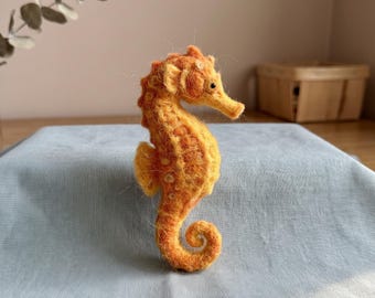 Needle Felting Kit for Beginners Seahorse DIY Craft Set Stress Relief Hobby Gift for Her