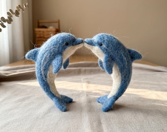 Needle Felting Kit for Beginners Cute Dolphin DIY Craft Set Stress Relief Hobby Gift for Her