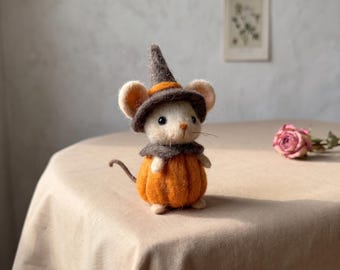 Needle Felting Kit for Beginners Halloween Mouse DIY Craft Set Stress Relief Hobby Gift for Her