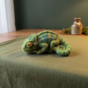 Needle Felting Kit for Beginners Chameleon DIY Craft Set Stress Relief Hobby Gift for Her
