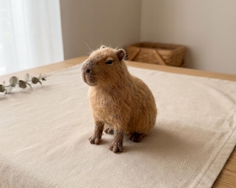Needle Felting Kit Capybara DIY Craft Set for Beginners Stress Relief Hobby Gift for Her