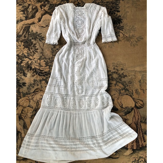 Antique Edwardian Dress Wedding Tea Dress White La