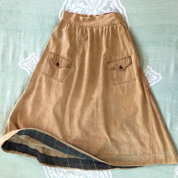 Vintage Denim Skirt Early 1910s 20s 30s Sportswea