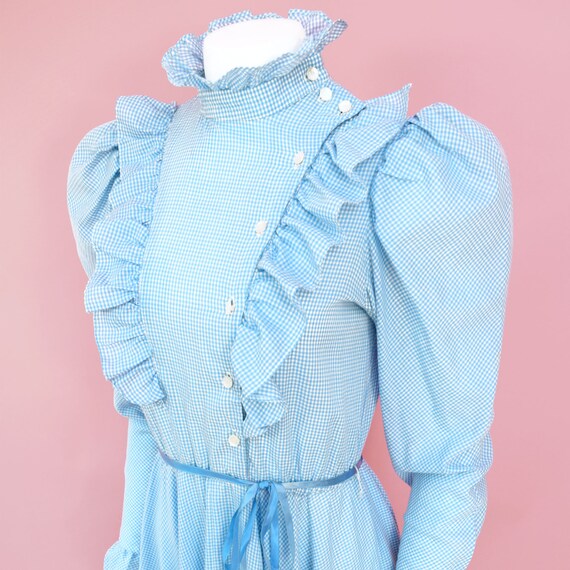 Vintage 1970s Prairie Dress Victorian Edwardian Mu