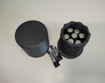 Compact travel battery organizer - AA & AAA