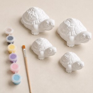 Kit de peinture de tortues en plâtre pour enfants - Kit de loisirs créatifs à réaliser soi-même - Cadeau créatif