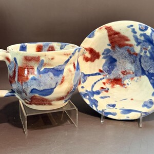 Vintage 1996 Baldoni Studio Art Pottery Pitcher & Sugar Bowl Set, Signed Handcrafted Stoneware