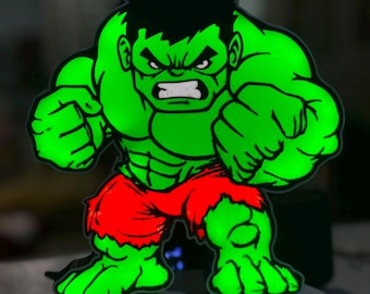 3D printed Hulk LED lamp