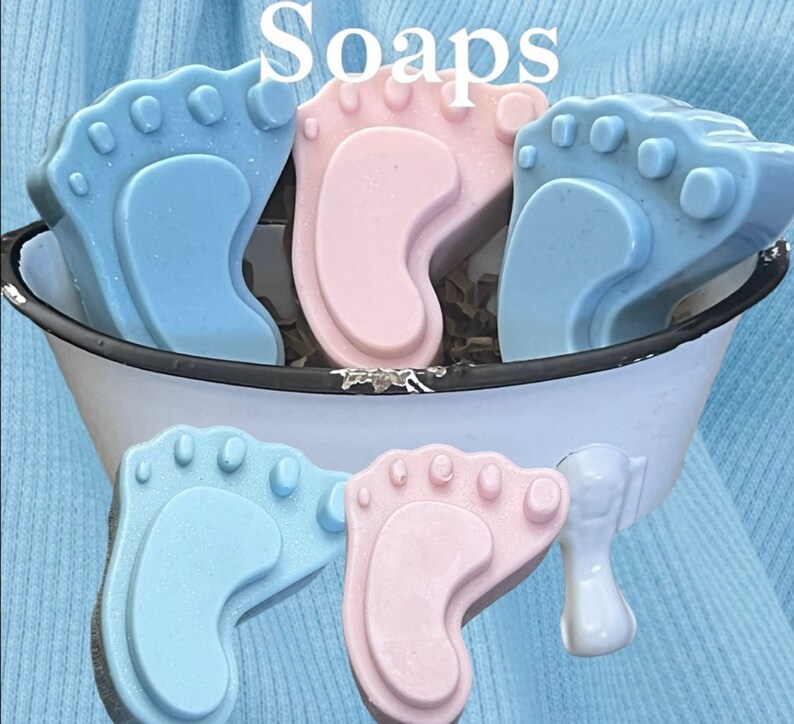 Baby Feet Soap Baby Shower Gender Reveal Party Baby Girl Etsy
