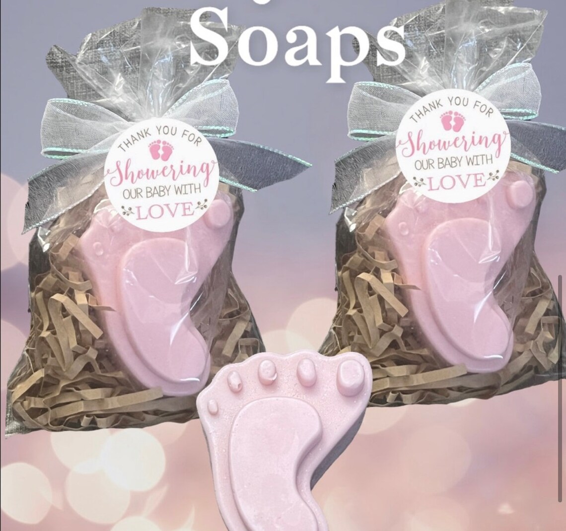 Baby Feet Soap Baby Shower Gender Reveal Party Baby Girl Etsy