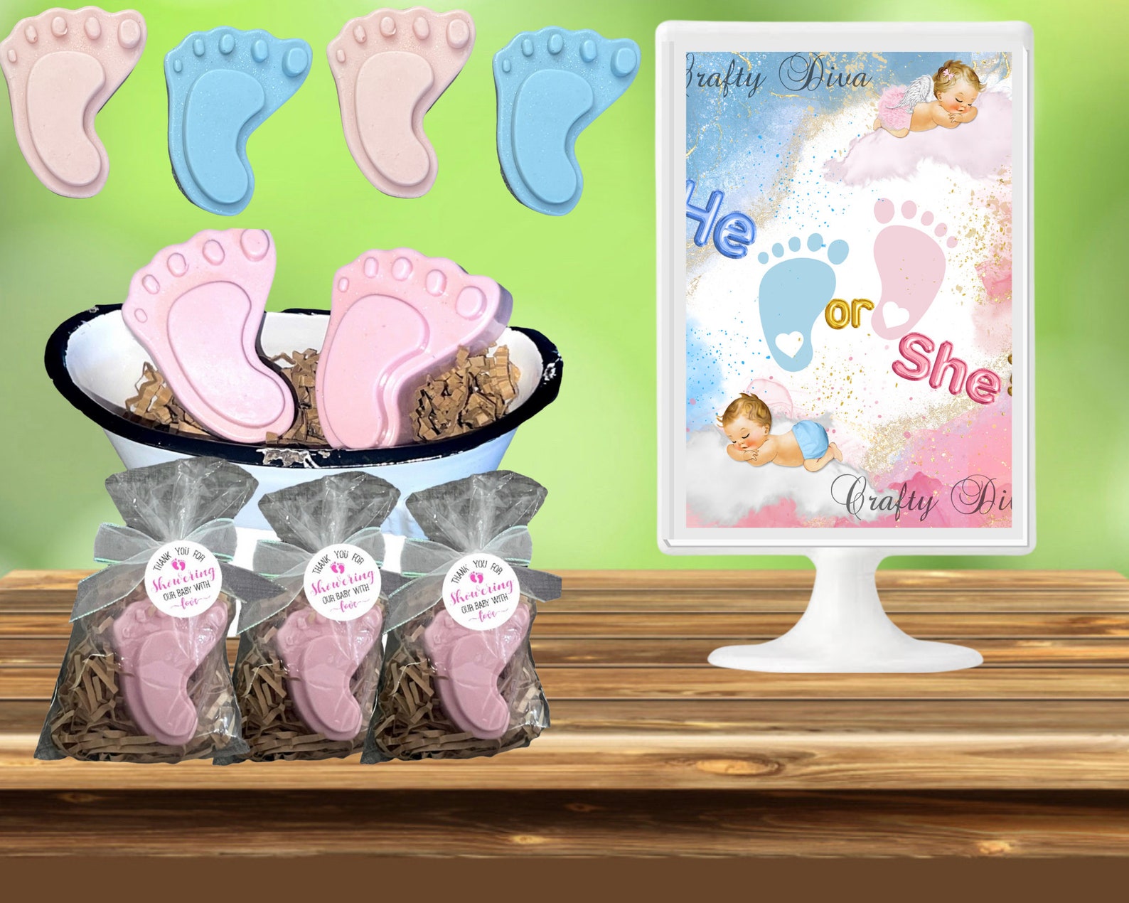 Baby Feet Soap Baby Shower Gender Reveal Party Baby Girl Etsy