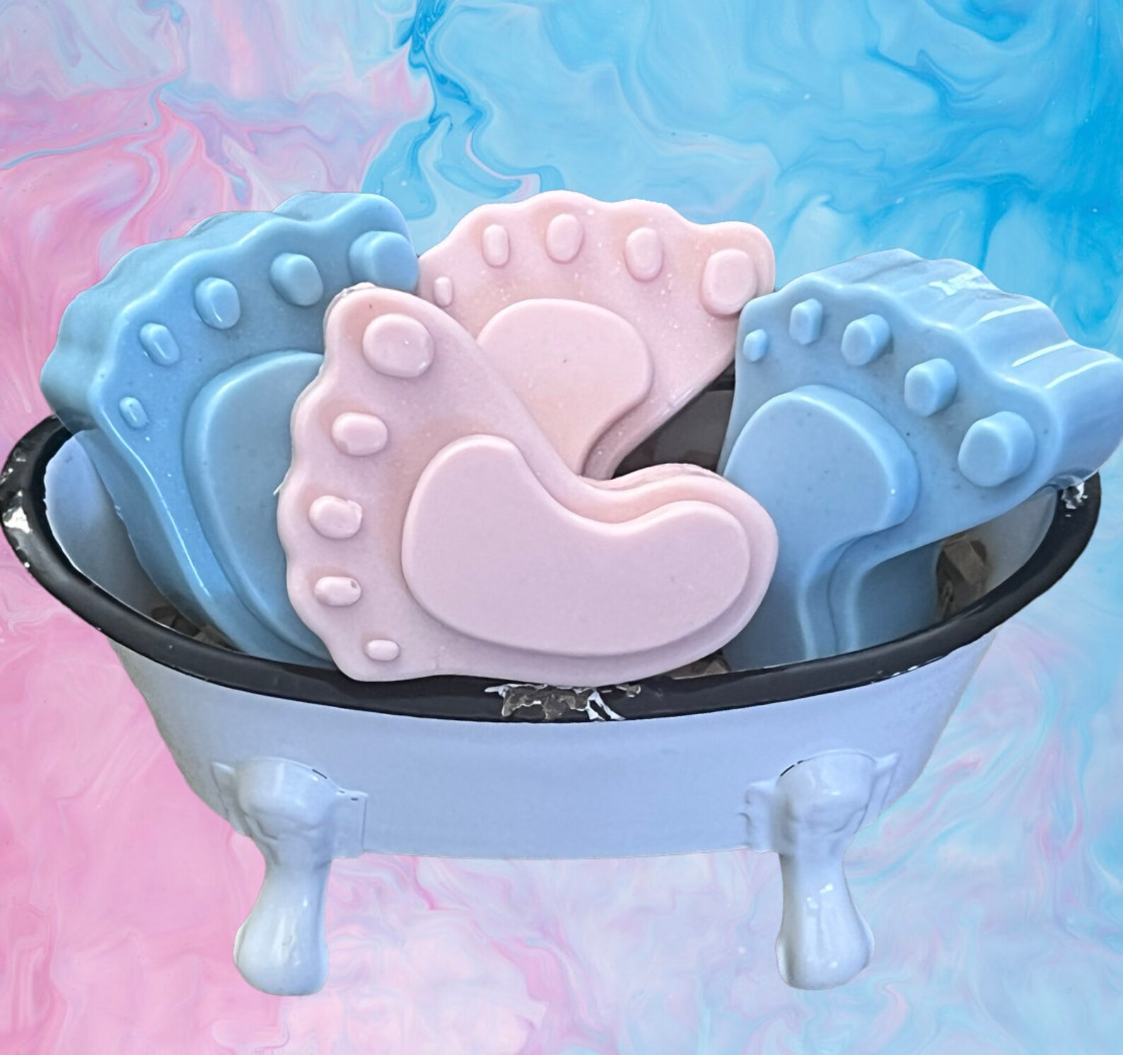 Baby Feet Soap Baby Shower Gender Reveal Party Baby Girl Etsy