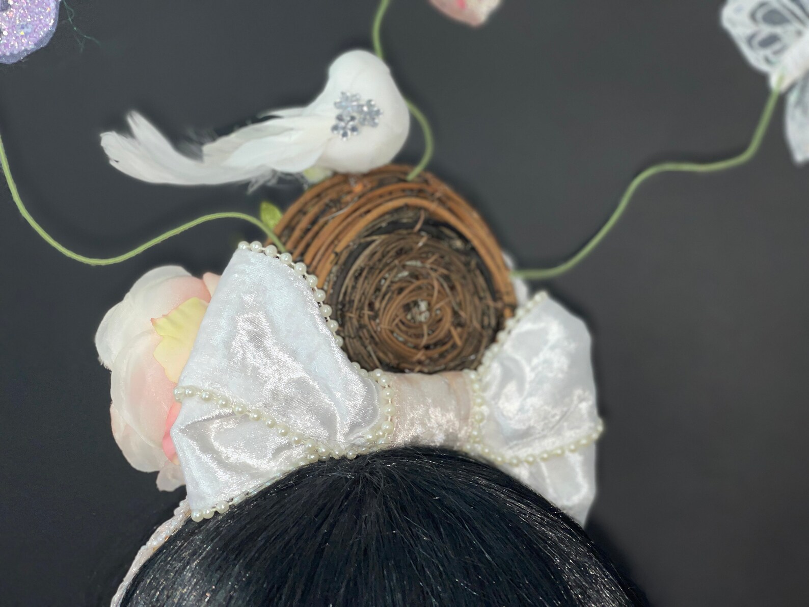 Easter Butterfly Birds Nest Fascinator Headband Spring Etsy