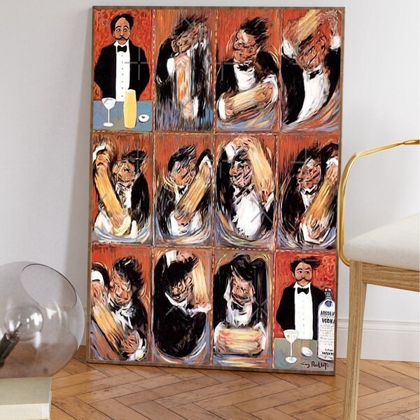 Guy Buffet Martini Print Etsy