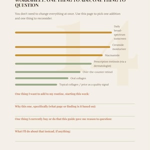 Skin After 40 Guide | Evidence-Based Skincare Workbook | Printable PDF image 4