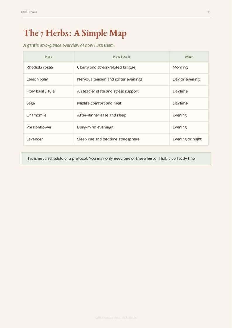 Evening Tea Ritual Guide for Women 50+ | Herbal Sleep Aid (PDF) image 3