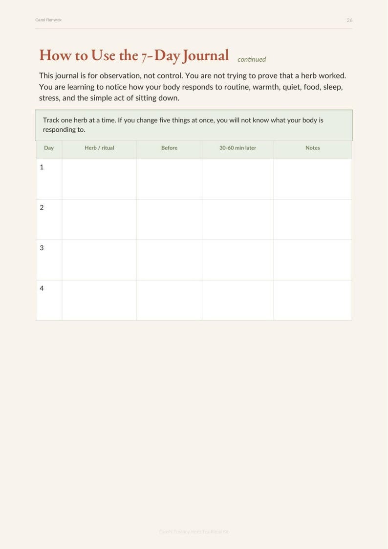 Evening Tea Ritual Guide for Women 50+ | Herbal Sleep Aid (PDF) image 8