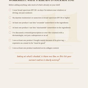 Skin After 40 Guide | Evidence-Based Skincare Workbook | Printable PDF image 6