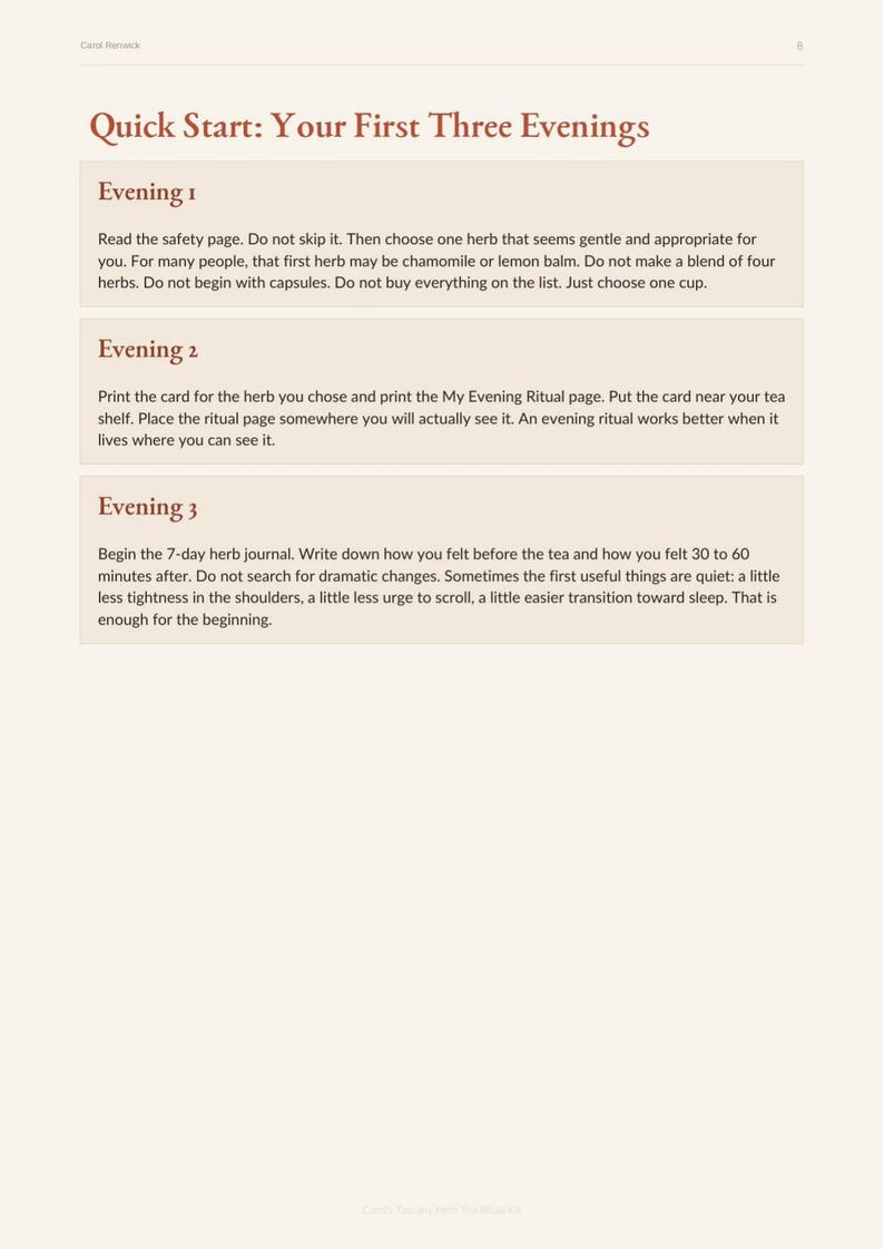 Self-Care Starter Duo for Women Over 40 | Guided Workbook and Evening Tea Ritual Bundle image 6