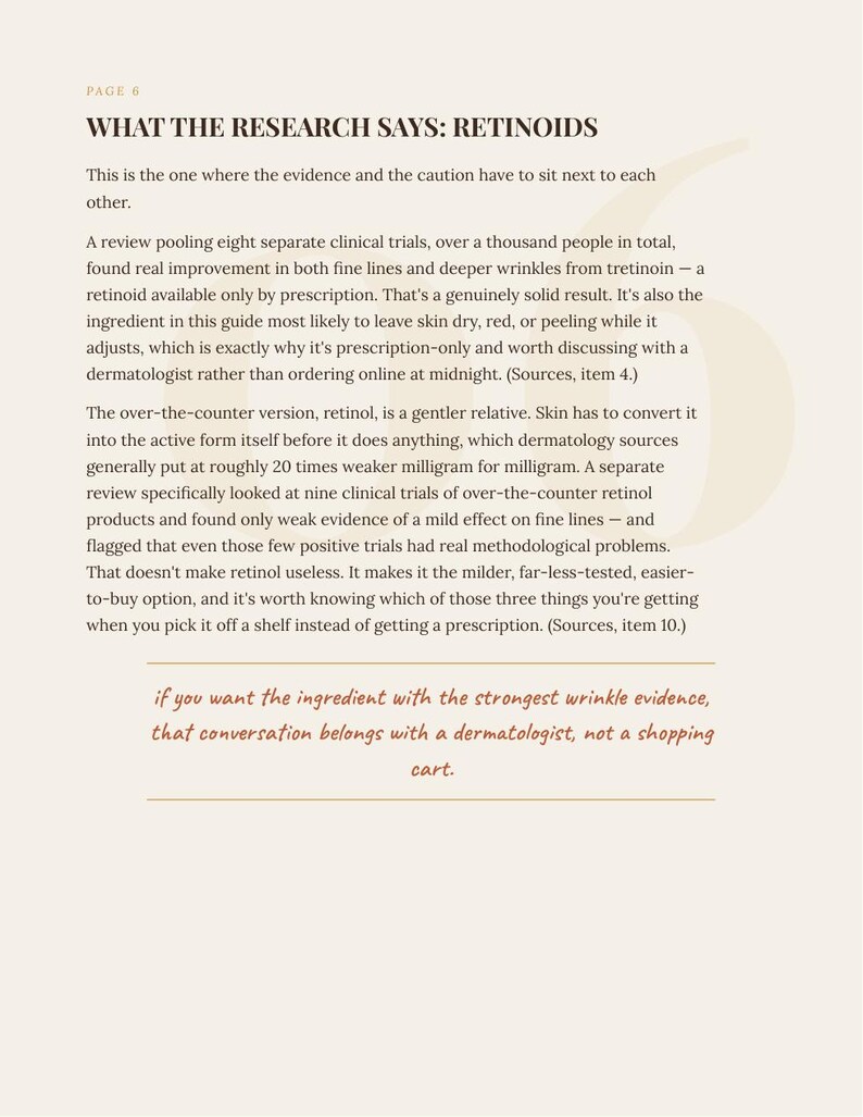 Skin After 40 Guide | Evidence-Based Skincare Workbook | Printable PDF image 3
