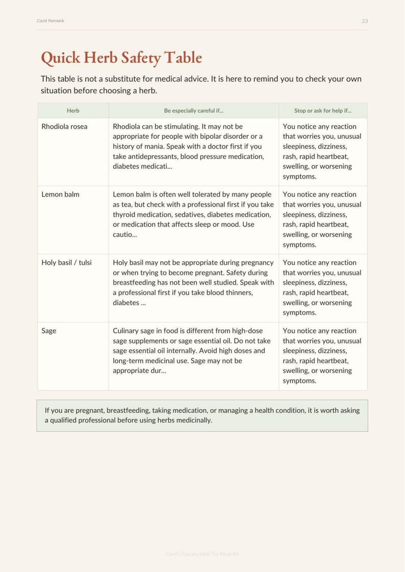 Evening Tea Ritual Guide for Women 50+ | Herbal Sleep Aid (PDF) image 6