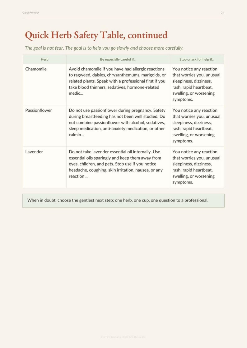 Evening Tea Ritual Guide for Women 50+ | Herbal Sleep Aid (PDF) image 7