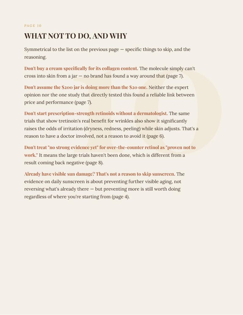 Skin After 40 Guide | Evidence-Based Skincare Workbook | Printable PDF image 5