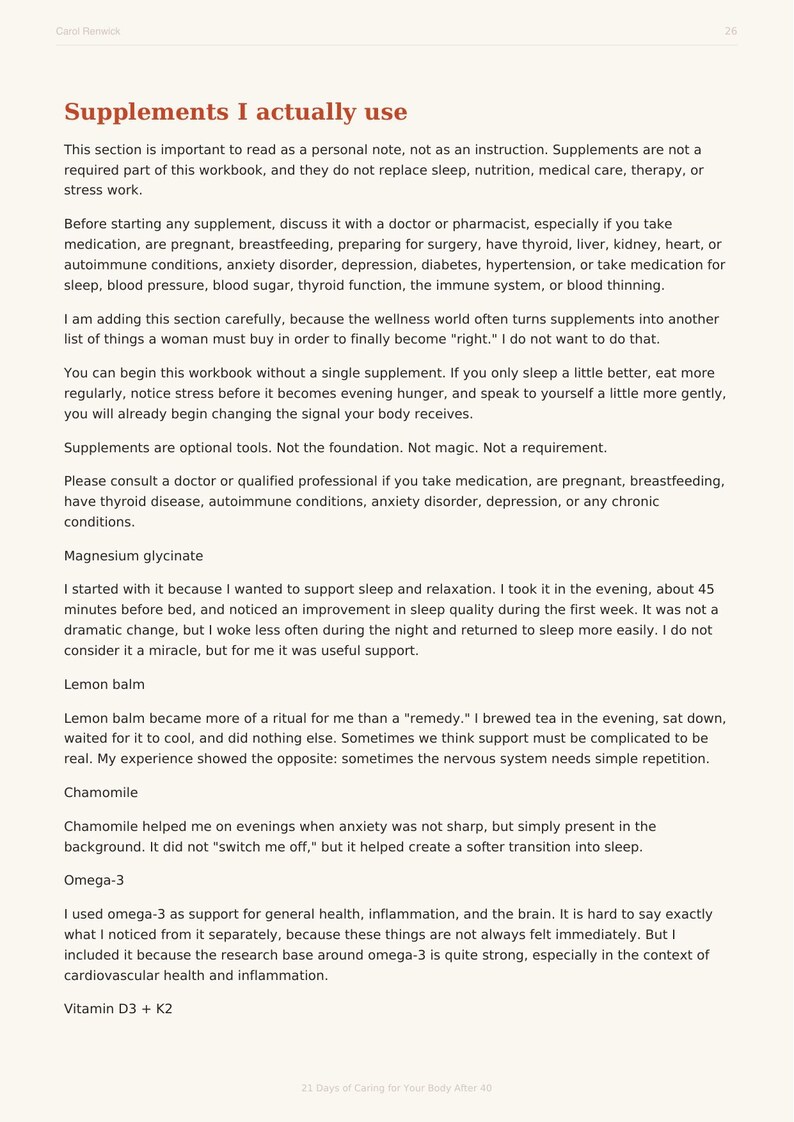 Perimenopause Sleep & Self-Compassion Workbook for Women Over 40 (PDF) image 8