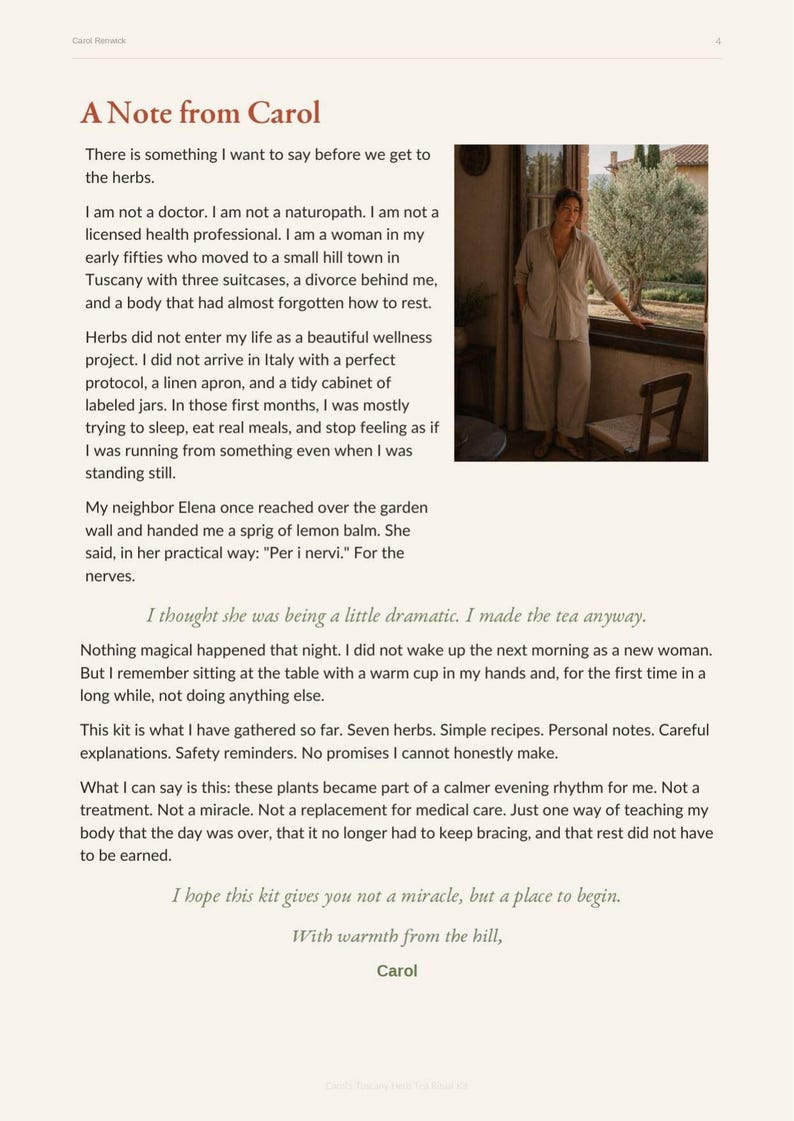 Evening Tea Ritual Guide for Women 50+ | Herbal Sleep Aid (PDF) image 1