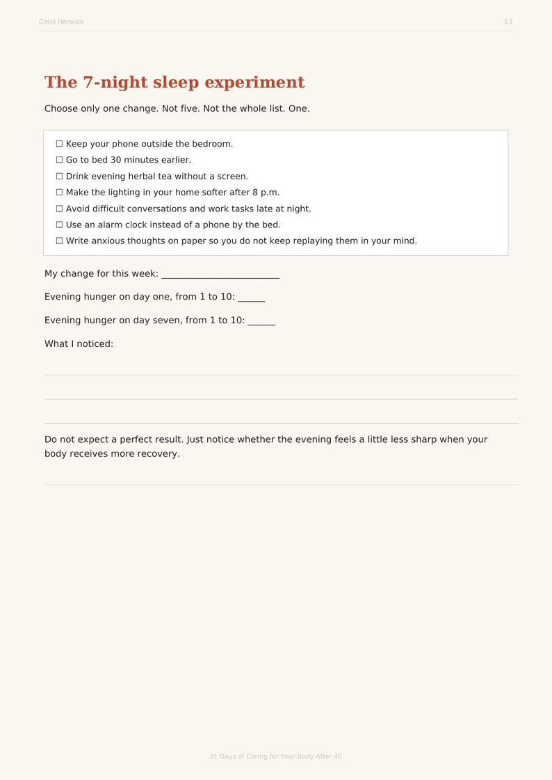 Perimenopause Sleep & Self-Compassion Workbook for Women Over 40 (PDF) image 3